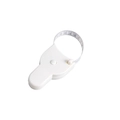 White Y-shape ergonomic body tape measure for fitness and sewing with clear markings - White (Inch + CM)