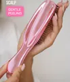 Ergonomic scalp massage brush with rose gold mirror finish for hair styling - Standard Size / Electroplated Pink