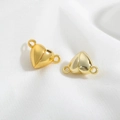 Chiusura magnetica a forma di cuore dorata per collane e bracciali fai da te - Oro Cuore 8mm