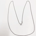 Collana a corda intrecciata argento per uomo e donna con chiusura a moschettone - Catena a Fune da 2,0 mm 60 cm (Oro Bianco)