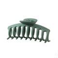Morandi green matte hair claw clip with non-slip coating and large size design - Matte Curved Green