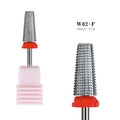 Professional 5-in-1 tungsten steel nail drill bit W02-F with protective pink case - High-end 5-in-1 Nail Drill Bit - Fine (W02-F)