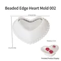 Heart-shaped silicone mold with bubble lace edges for DIY candle cup or storage box - Beaded Heart Candle Cup