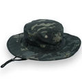 Cappello da sole mimetico outdoor con tesa larga, prese d'aria e cinturino regolabile - Taglia unica / Mimetico Nero Grigio
