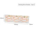 Three-piece rose gold rocking horse Christmas ornaments in PVC gift box packaging - Set of 3 / Champagne Gold