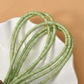 Strand of 2x4mm light green turquoise cylinder spacer beads for DIY jewelry making - Fruit Green