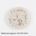 Stampo in silicone a tema cane con ossa e cuori per decorazioni in cioccolato e fondant - 1# 15-129 Grigio