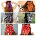Halloween oversized bow hair clips in six festive prints including ghosts and spiders - 6-Piece Bow Hair Clip Set
