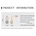 Elegant gold S925 silver irregular stud earrings with 2ct D color moissanite gems - 925 Silver / Tears of Heaven - K Yellow Gold