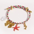 Bracciale intrecciato nautico con ciondoli a forma di stella marina e conchiglia - Stile Stella Marina Sirena (款4)