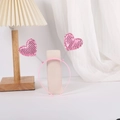 Pink sequin heart headband with silver springs for Valentine's Day party outfits - Pink Sequin Heart