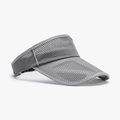 Dark grey sport visor with breathable mesh fabric for outdoor sun protection - Adjustable / Dark Gray