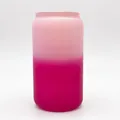 Sublimation 12oz Milchglas-Mason-Jar mit rosa Farbverlauf und Bambusdeckel - 16OZ Kaltwechsel - Rose Rot