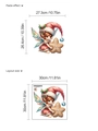Cartoon Christmas fairy wall sticker with festive layout size 30x30cm and paste effect - 10Y33-A162/Fairy with Star