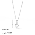 Collana in acciaio al titanio con pendente in gemma ovale trasparente finitura argento - Argento-Strass Bianchi
