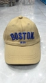 Khaki cotton baseball cap for kids with blue Boston 1630 embroidery detail - Kids (2-8 Years) / BOSTON Dark Beige