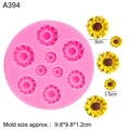 Stampo in silicone rosa per girasoli e margherite, decorazioni fondant da 3 cm e 1,5 cm - 3# / Rosa