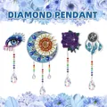 DIY Diamond Painting Suncatchers with Crystal Pendants in Eye and Sun Designs - DZ-29 Mystic Symbols (Eye/Sun/Moon)