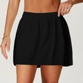 Gonna-pantalone sportiva nera da tennis con vita elastica e pantaloncini interni integrati - Taglia S / Nero premium