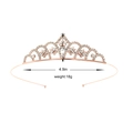 Serre-tête couronne or rose pour filles avec strass pour anniversaires, 1,7x4,9 po - Couronne à motif géométrique symétrique en or rose (Style 25)