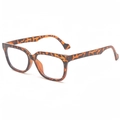 Klassische quadratische Sonnenbrille mit Schildpattmuster und Retro-Design - Leopardenmuster Rahmen
