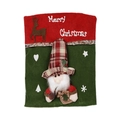 Funda de silla navideña con gnomo 3D en rojo y verde y bordado decorativo - Santa Claus / Rojo/Multicolor