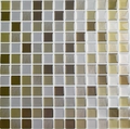 Self-adhesive 3D mosaic tile wall sticker in mixed silver, gold, and bronze metallic tones - YJC0134-Retro Gold Brown Metal Texture