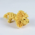 Lion-shaped yellow cotton rope dog toy for aggressive chewers and dental cleaning - Bright Yellow Lion