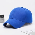 Classic royal blue cotton baseball cap with six-panel design and curved brim for outdoors - Royal Blue