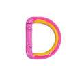 Pink D-ring spring buckle with yellow patterns for DIY keychain and bag accessories - Rose Red