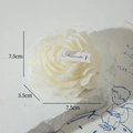White peony scented flower candle with detailed petals and minimalist paper tag - White