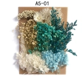 DIY dried flower material kit featuring blue and white hydrangeas and baby breath for crafts - Flower Pack No.1