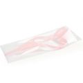 Single pink plastic eyelash helper tool sealed in a clear poly bag for makeup - Individual Packaging / Pink