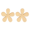 Macro detail of natural light wood flower-shaped pendants with smooth grain and five petals - Light Wood Five-Petal Flower Style