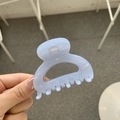 Matte light blue butterfly claw clip made of acrylic for thick hair ponytails - Sky Blue