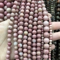 Polierte rosa Naturstein-Rundperlen für DIY-Schmuckherstellung und Armbänder - Rhodochrosit A330 / 4mm (ca. 88 Perlen)