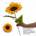 Artificial single sunflower 53cm long with 12cm yellow silk flower head for home decor - SJ-B12 (53cm/12cm Diameter)