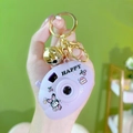 Mini purple camera game keychain with Kuromi theme, gold bell and keychain hook - Cloud Projector Camera - Purple