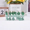 Set di 6 decorazioni natalizie a forma di caramella verde galvanizzata in scatola - 6 pezzi/10cm Caramella Piccola / Verde