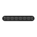 Black 7-slot silicone cable organizer for desk and car USB wire management - 7 Holes / Black