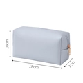 Light blue PU makeup organizer with gold zipper and dimensions 18x10x7cm - Octagonal Pouch / Small (18x10x7cm) / Light Blue