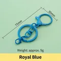 Royal blue metal lobster clasp keychain with swivel ring, length 75mm and width 30mm - Standard / Sapphire Blue