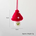 Handmade red wool felt mushroom ornament with white dots for Christmas tree decoration - Red Umbrella Mushroom
