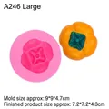 Molde silicona grande de caqui para velas y chocolate, modelo A246 de 9x9x4,7cm - Grande--Rosa