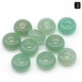 Set of 10 light green natural aventurine stone donut beads for DIY bracelet making - Green Aventurine / 5x10mm