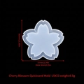 Translucent silicone cherry blossom shaker mold for DIY resin jewelry and keychains - Cherry Blossom Quicksand Mold LS#23
