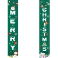 Dettaglio degli striscioni natalizi verdi Merry Christmas con decorazioni festive a tema - MC05 Verde Buon Natale Illustrazione Cartone Animato