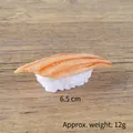 Realistic PVC salmon sushi model 6.5cm artificial nigiri food prop for display - Sea Fish Sushi (Small) / Orange