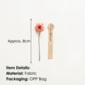 Mini orange daisy fabric flower with 8cm stem and Especially For You kraft paper tag - Orange Daisy Flower With Sticker