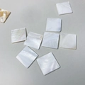 Square natural white mother of pearl shell mosaic tiles with iridescent luster for DIY jewelry - Square White / 2x2cm/Double Side Polished